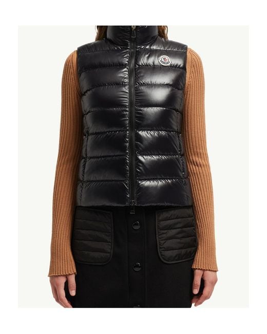 Moncler Black Ghany Down Vest for men