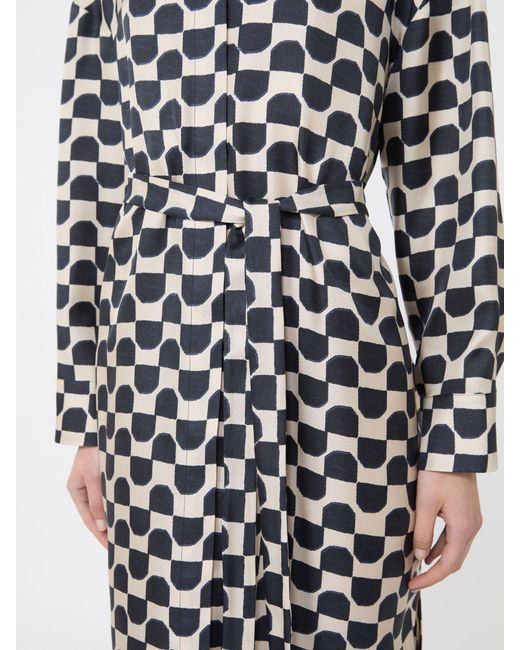 Max Mara White Pure Silk Twill Kaftan