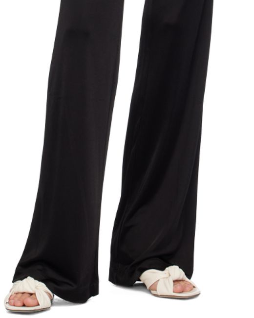 Helmut Lang Black Fluid Straight-Leg Trousers