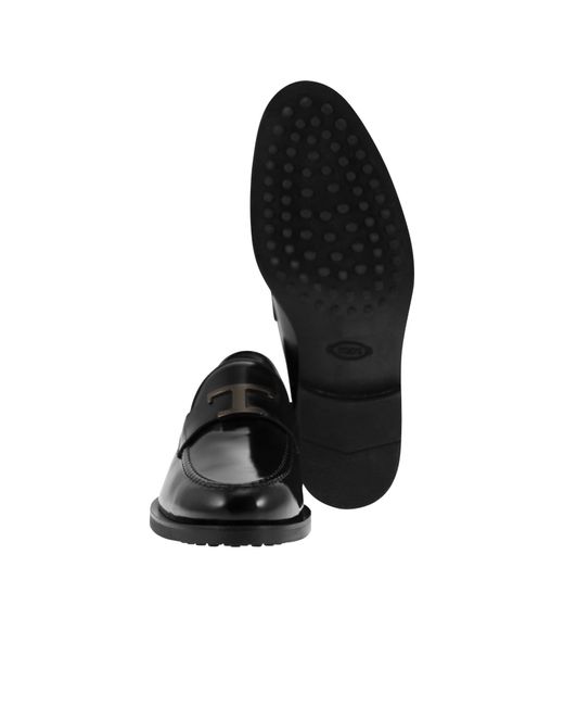 Tod's Black T Timeless Slip-On Loafers for men