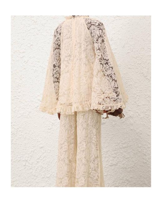 Zimmermann Natural Carousel Lace Angel Blouse