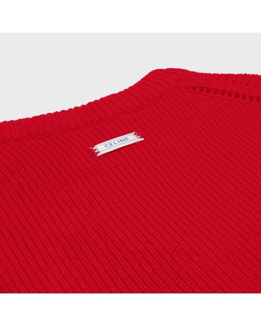 Céline Red Crewneck Sweater