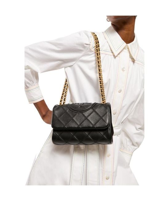 Tory Burch Black Fleming Convertible Small Shoulder Bag
