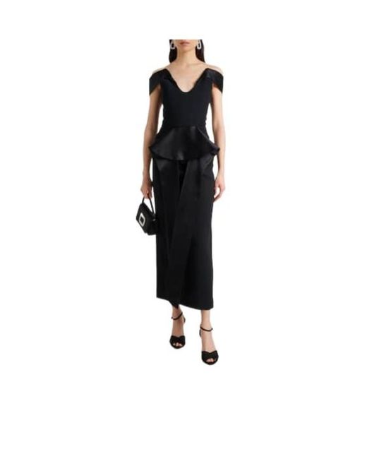 Aquazzura Black Leather Slingback Sandals