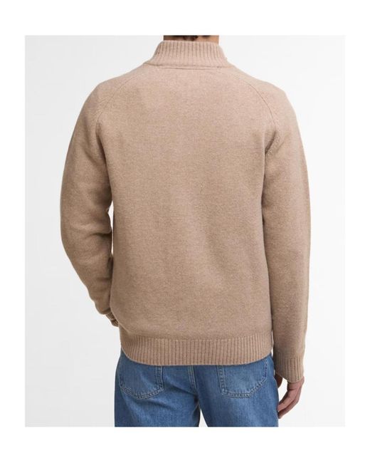 Barbour Natural Grangetown Half Zip Jumper for men