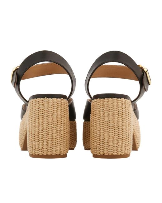 Ferragamo Natural Platform Sandal