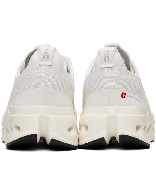 On Shoes White Cloudsurfer Max Lace-Up Sneakers for men