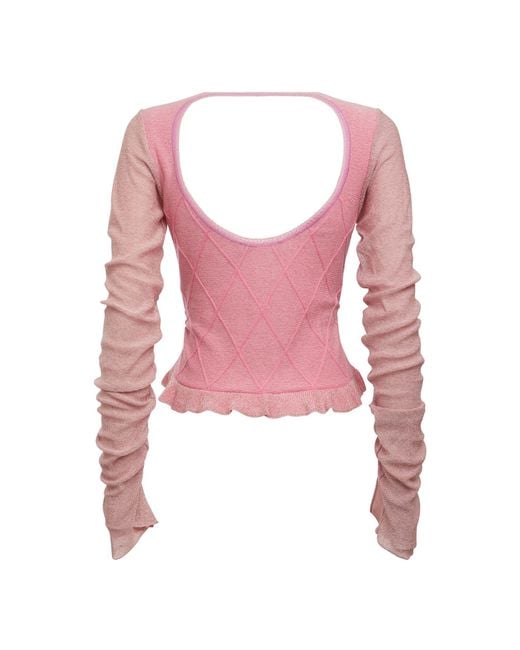Cormio Pink Backless Sweater
