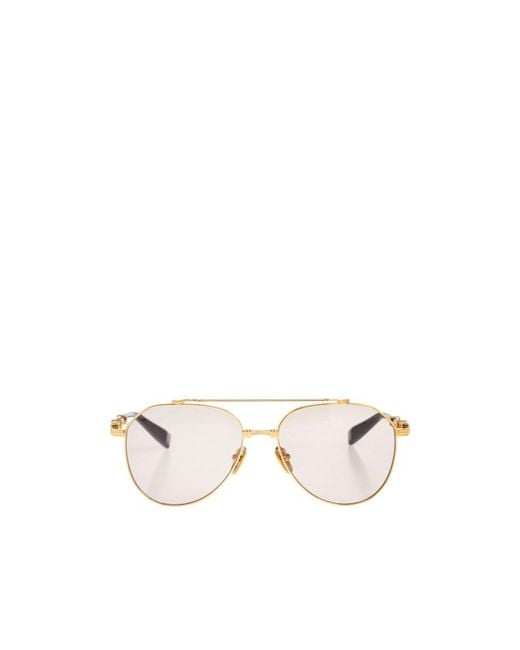 Balmain White Full Frame Sunglasses for men
