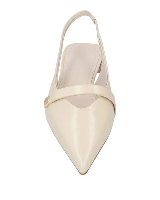 Max Mara White Solid Color Flat Shoes