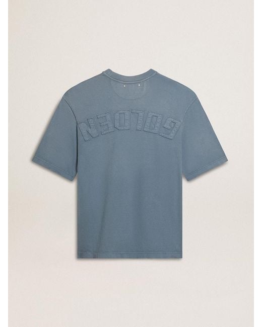 Golden Goose Deluxe Brand Blue Logo Patch T-Shirt