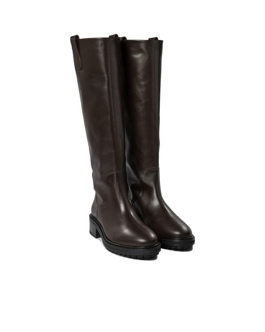 Aeyde Black Henry'S Knee-High Boots