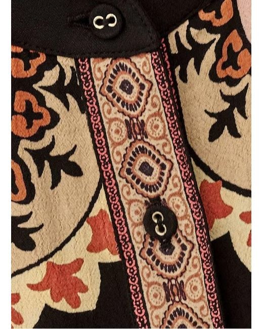 Ba&sh Black Valda Embroidered Button-Up Top