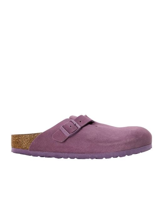 Birkenstock Purple Buckle Mules