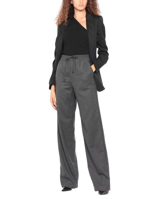 Maison Margiela Gray Solid Color Wool Pants