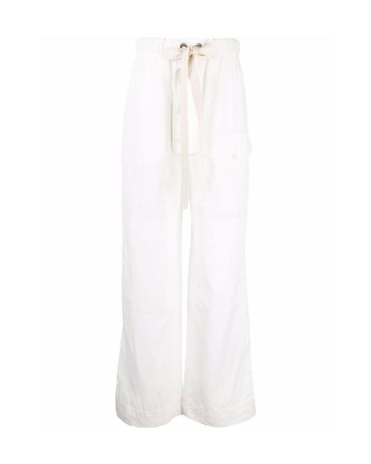 Stella McCartney White Drawstring Casual Trousers