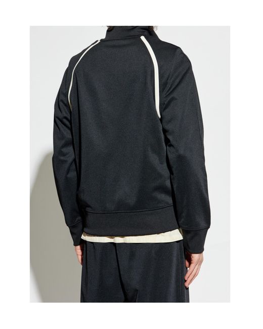 Palm Angels Black Zip Detailed Track Jacket for men