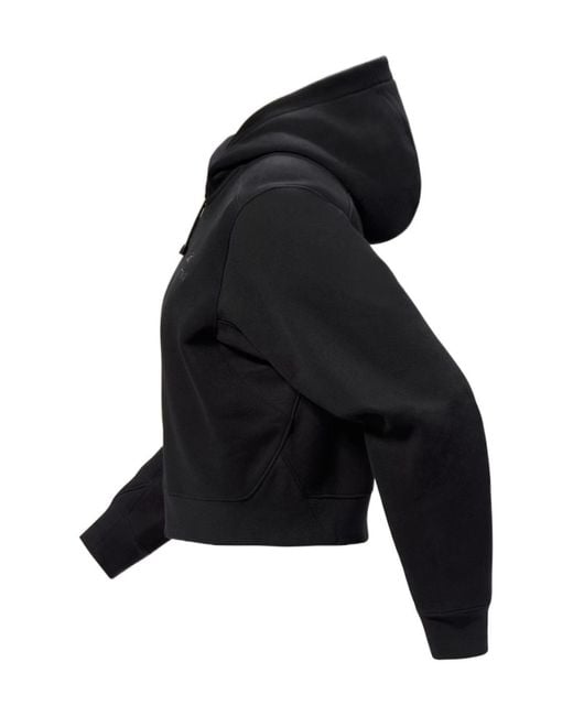 Arc'teryx Black Emblem Fleece Full Zip Crop Hoody