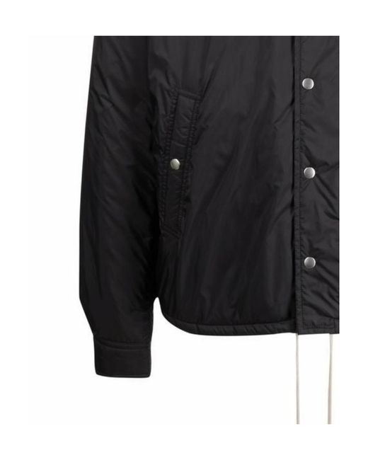 Rick Owens Black Padded Collared Jacket for men