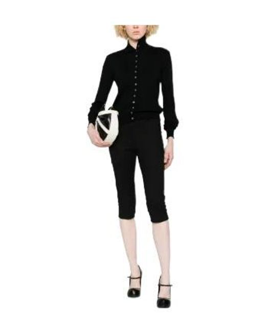 Moschino Black Buttoned Turtleneck Cardigan