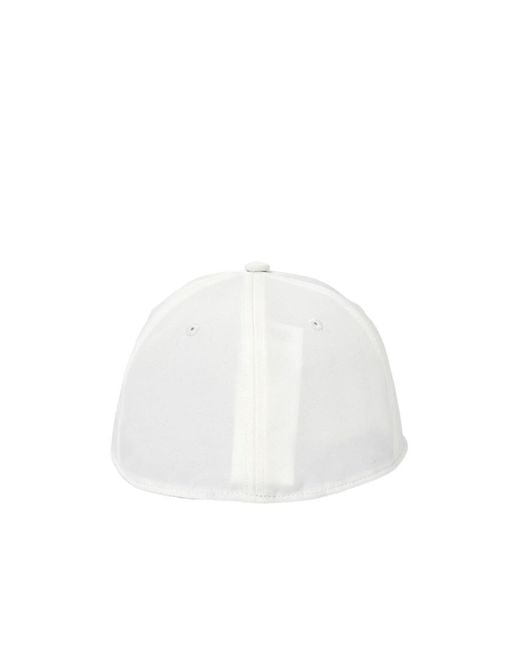 C P Company White Logo-Patch Twill Cap for men
