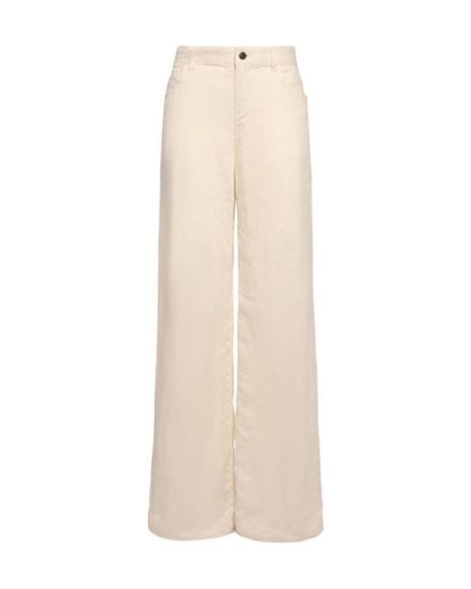 The Row Natural Eglitta Wide Linen Pants