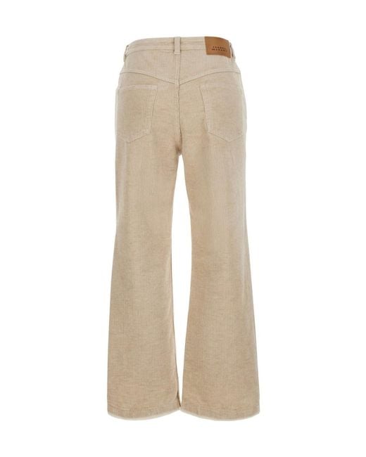 Isabel Marant Natural Isabel Marant Étoile Flared Corduroy Pants