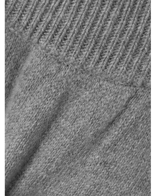 The Elder Statesman Gray Cashmere Wide-Leg Sweatpants