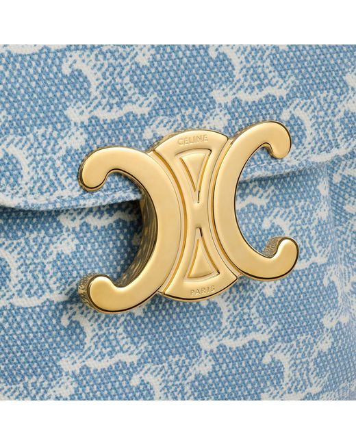 Céline Blue Bonnie Arc De Triomphe Print Fabric Backpack