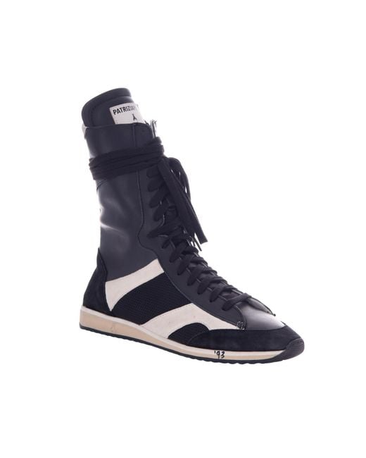 Patrizia Pepe Blue Racing Skin '93 Lace-Up Boots