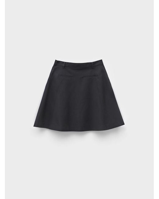 Low Classic Black Flared Midi Skirt