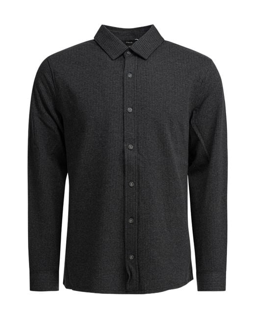 Vince Black Textured Button-Up Shirt for men