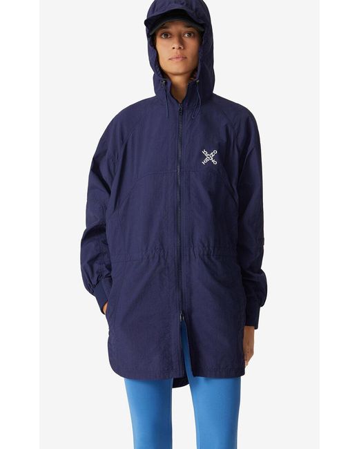 KENZO Blue Sport Little X Parka Coat