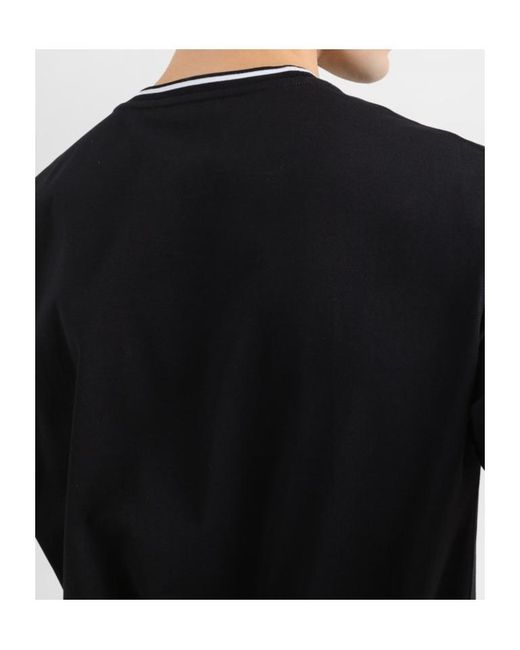Dolce & Gabbana Black Logo Patch Cotton T-Shirt for men