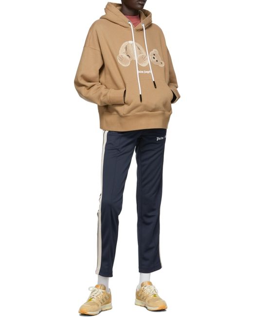 Palm Angels Natural Bear-Print Hoodie for men