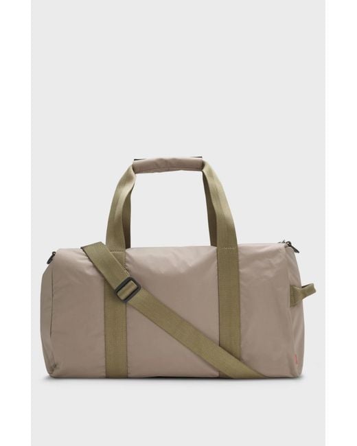 Boss Brown Holdall With Silicone-Print Logo for men