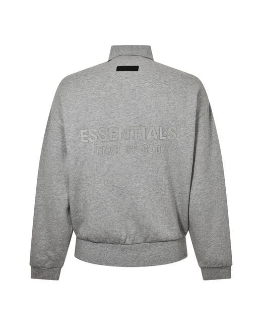 Fear Of God Gray Long-Sleeved Polo Shirt for men