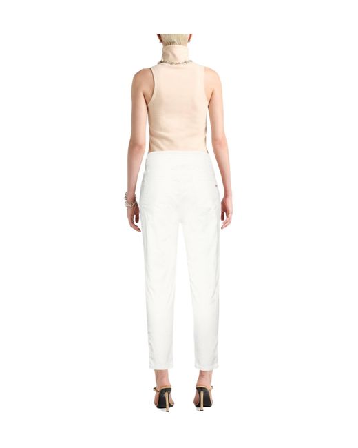 DIESEL White Tapered Long Pants