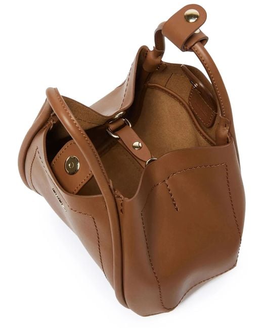 Max Mara Brown Logo Shoulder Bag