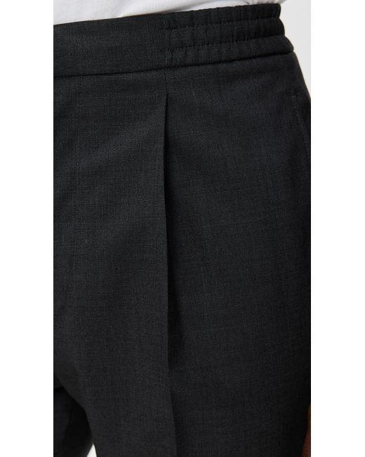 Officine Generale Black Straight-Leg Casual Trousers for men