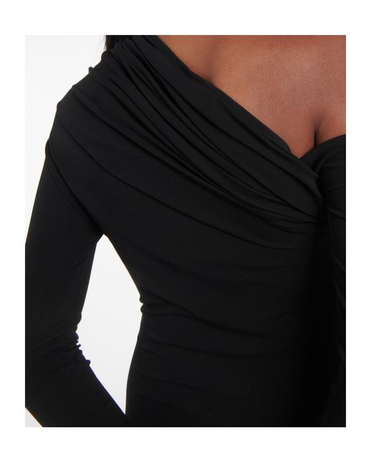 Courreges Black Twist One-Shoulder Dress
