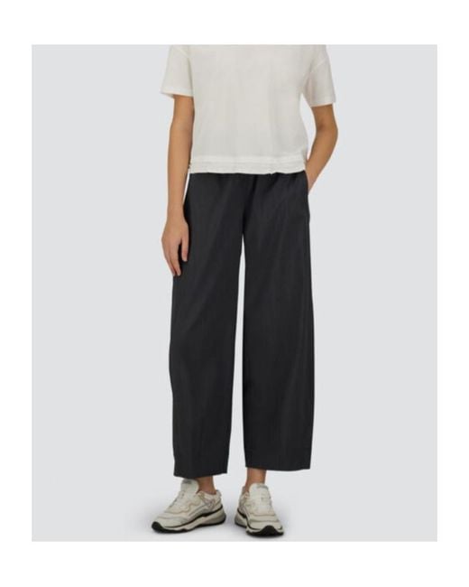 Herno Blue Elasticated-Waist Cropped Trousers