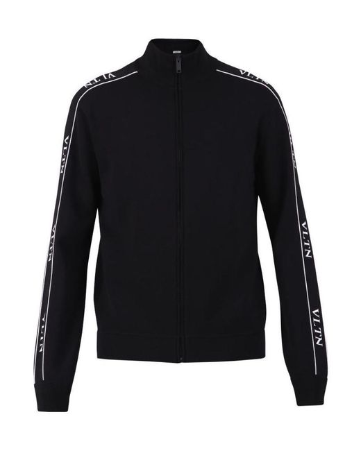 Valentino Black Zip-Up Sweatshirt for men