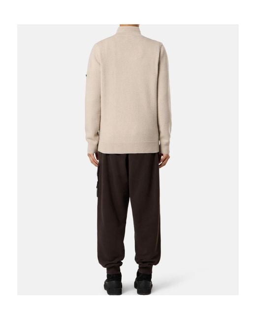 Stone Island Black Logo Patch Tapered-Leg Pants for men