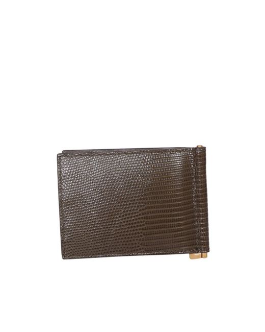 Saint Laurent Brown Double Fold Wallet for men