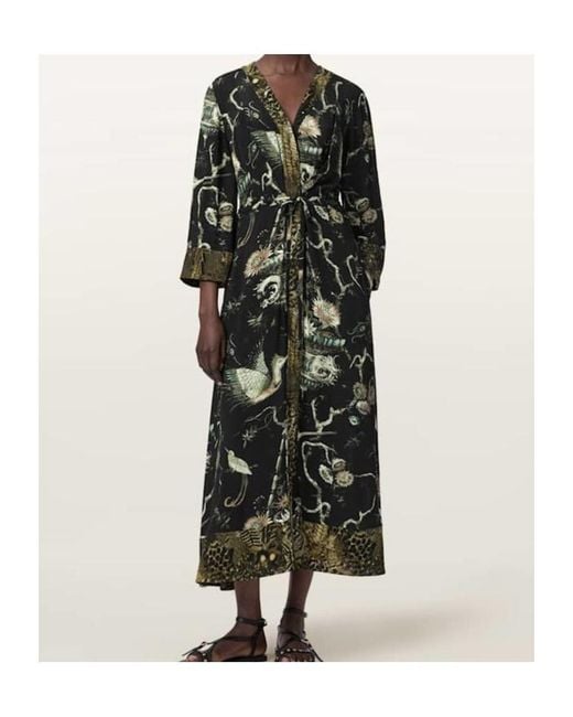 AllSaints Black Long-Sleeved Dress