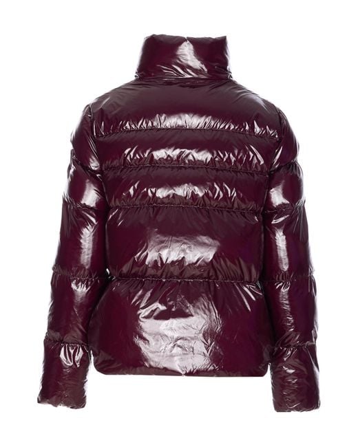Pinko Purple Long-Sleeved Zip-Up Down Jacket