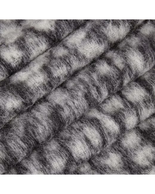 Fendi White Falena Dots Fringed Scarf