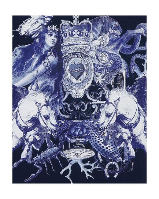 Just Cavalli Blue Item O-Neck Short-Sleeved T-Shirt for men