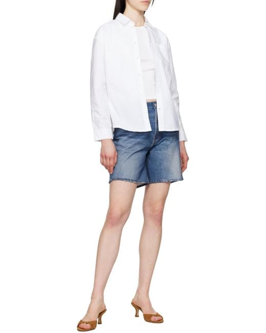 Rag & Bone Blue Miramar Kaia Printed Denim Shorts